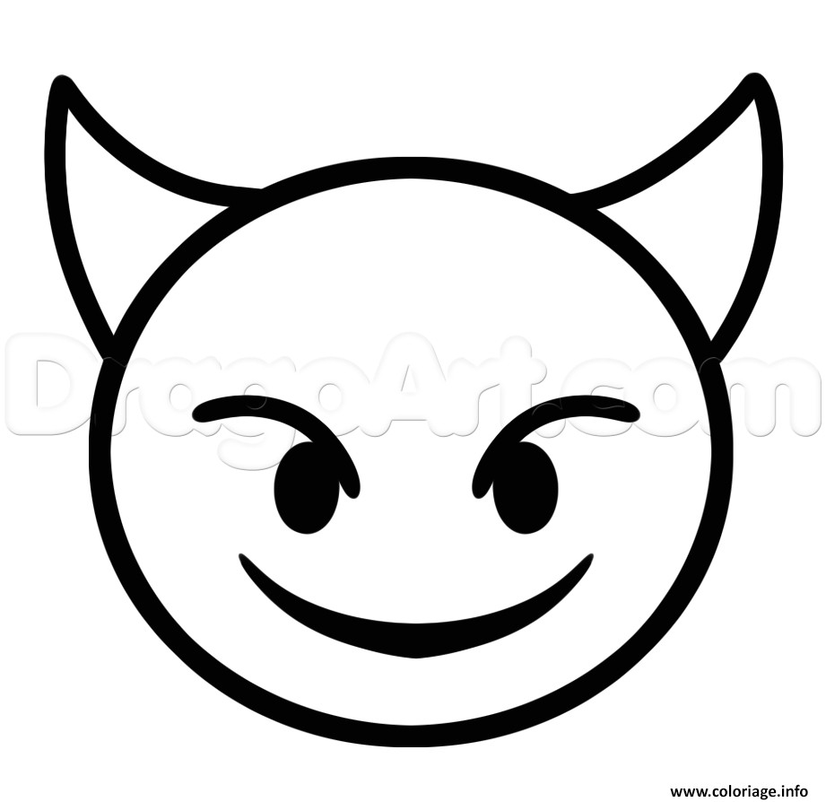 diable emoji iphone coloriage dessin