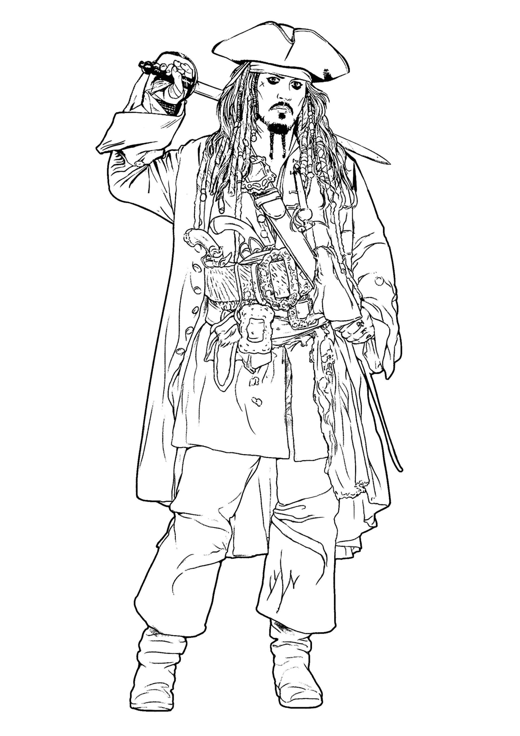 outstanding pirates of the caribbean coloring page photo ideas jack sparrow pages free scaled