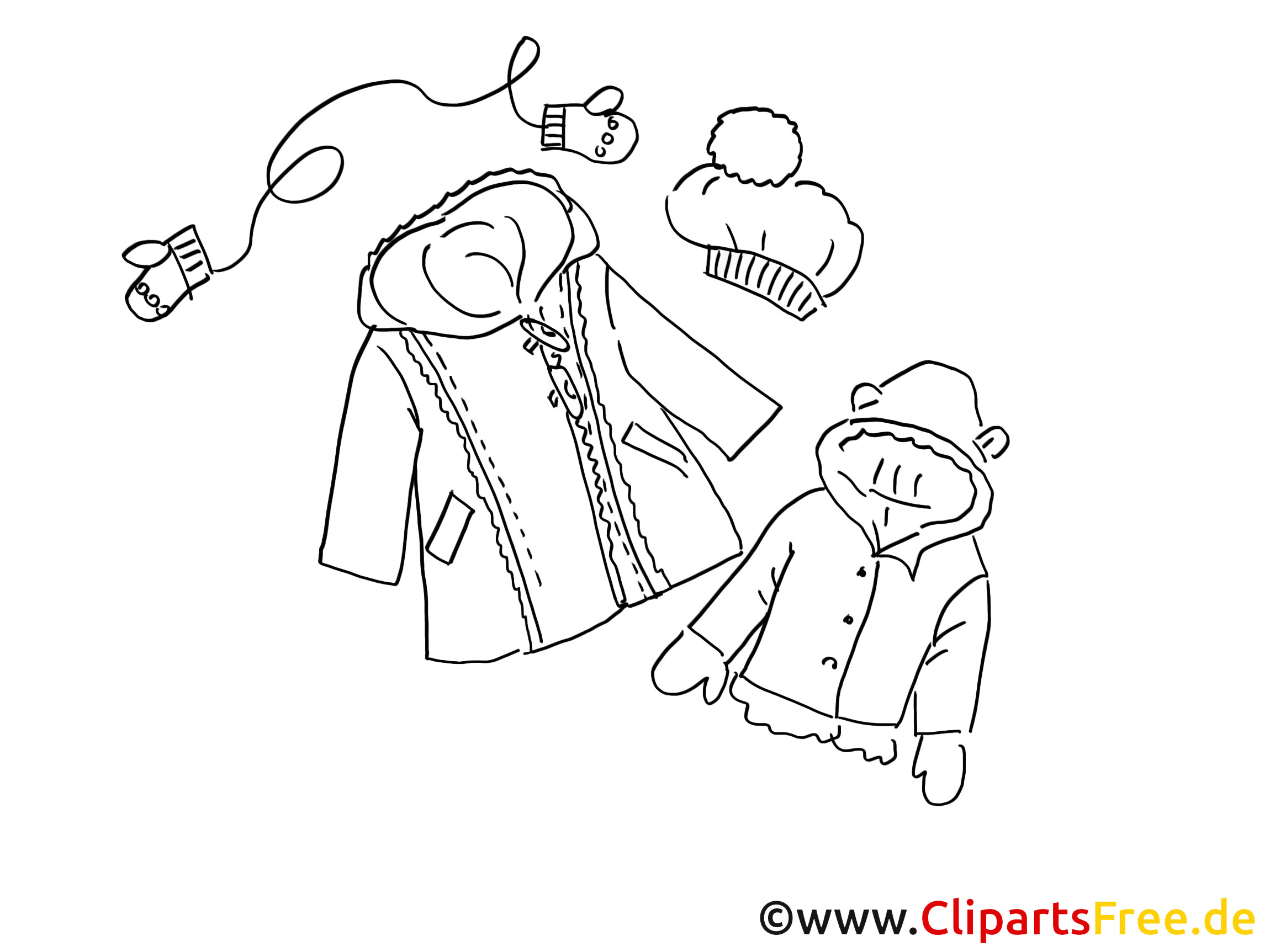vêtements d hiver image à colorier illustration 5695