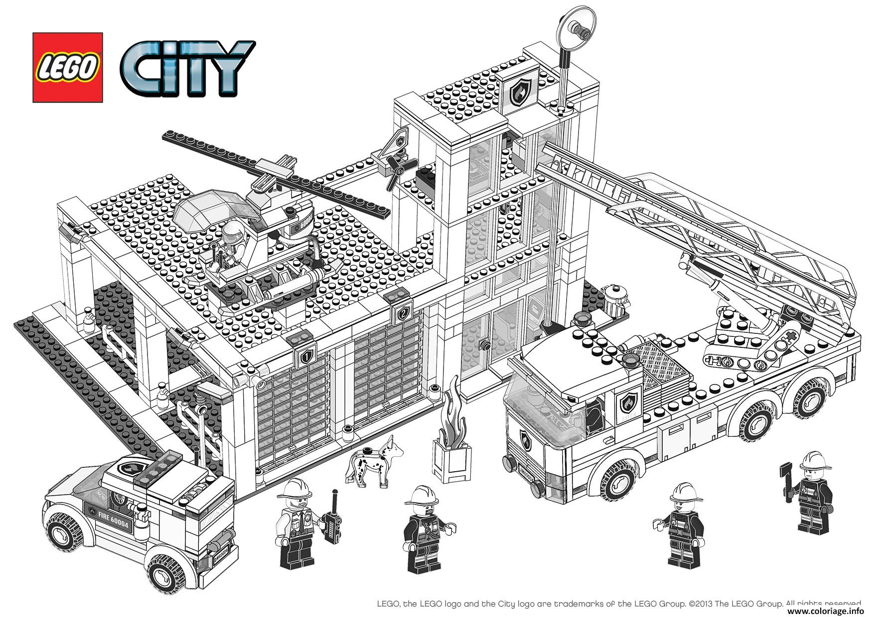 lego city pompier coloriage dessin