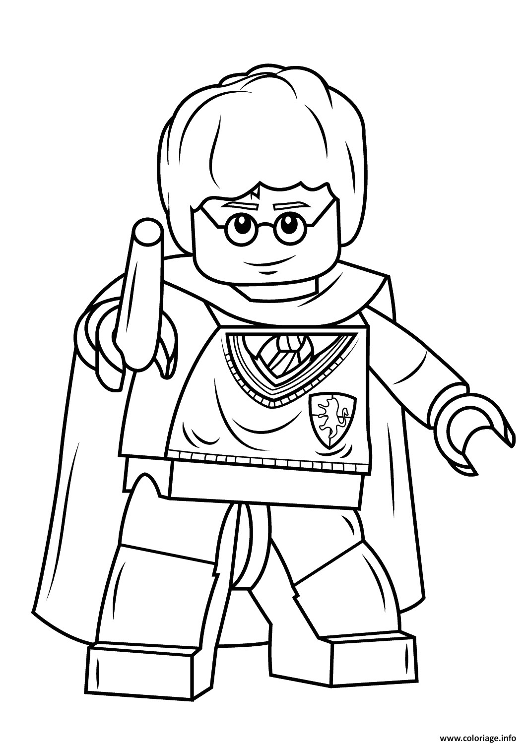 lego harry potter with wand harry potter coloriage dessin