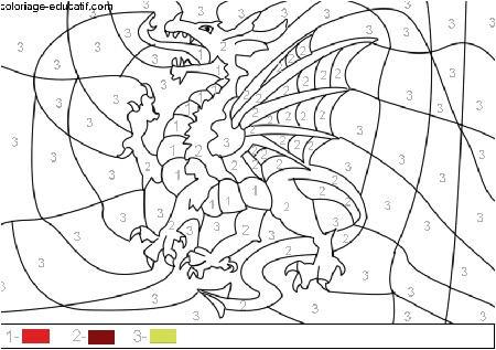 dragon coloriage magique