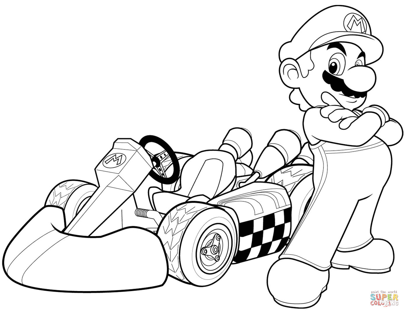 5088bf29ded6be78c91f e75e03 luigi in mario kart wii coloring page free printable coloring pages 1385 1070