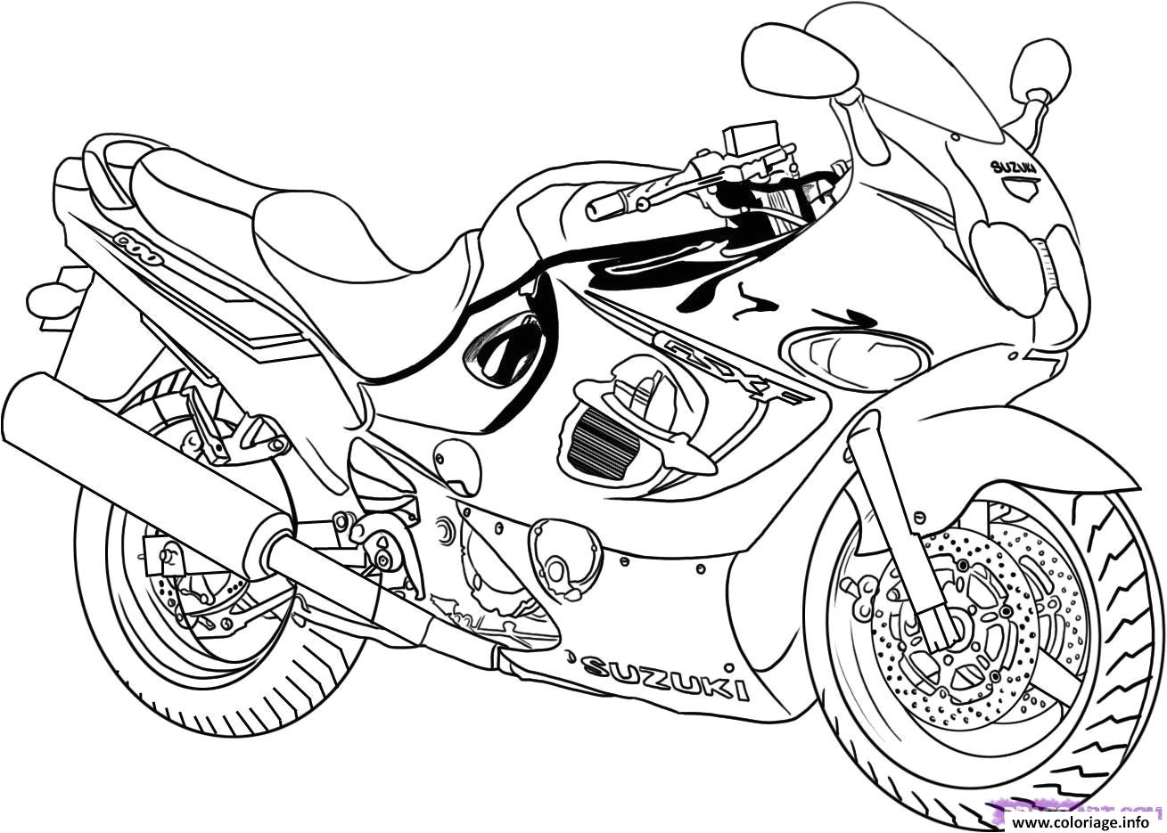 moto de course 5 coloriage dessin