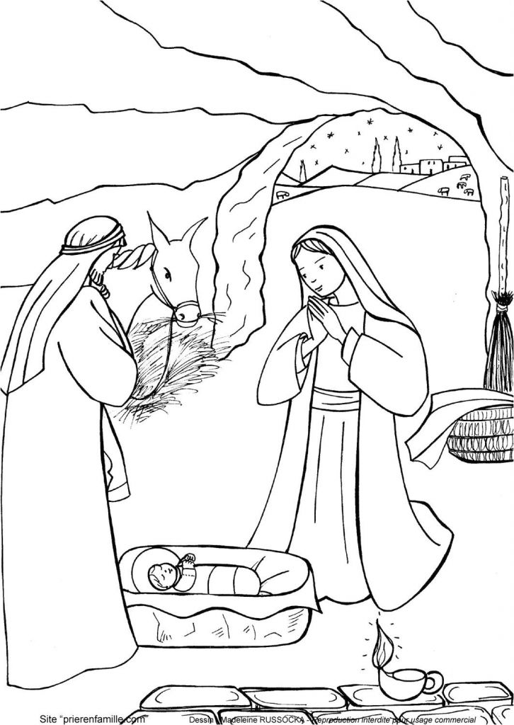 Coloriage Naissance De Jésus Vnd 09 – Naissance De JÉsus Dans Une