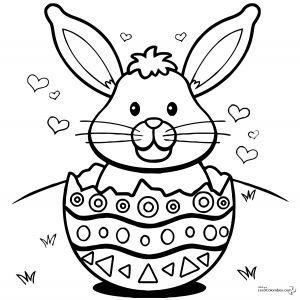 Coloriage Paques Pour Enfants Paques 2 Coloriage De Pâques Oeufs De Pâques Lapins