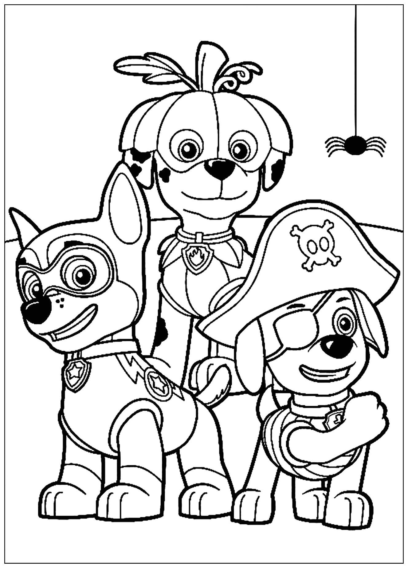 kids coloring pages paw patrol free for printable
