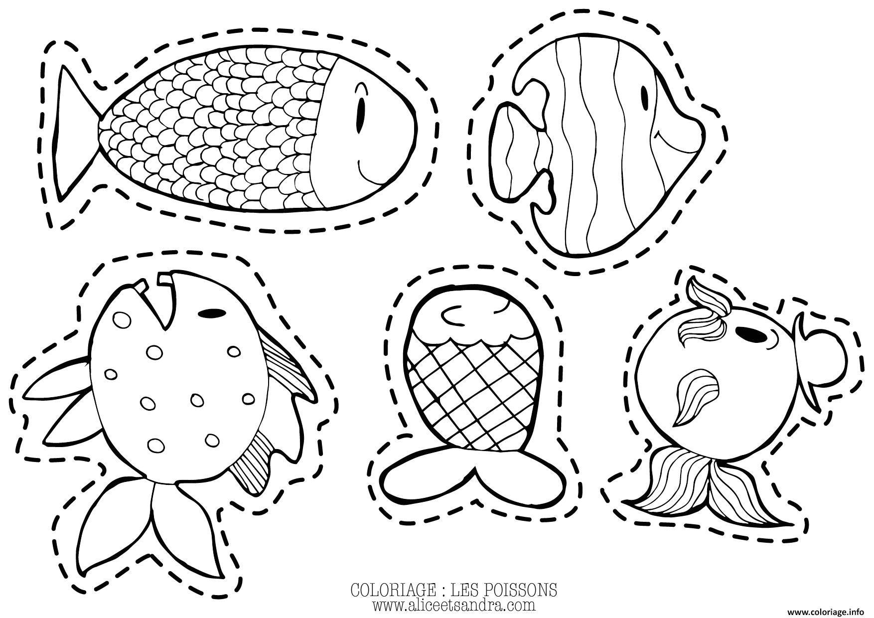 les poissons d avril par alice et sandra coloriage dessin