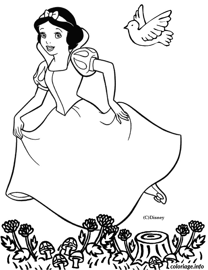 princesse blanche neige coloriage dessin 7900