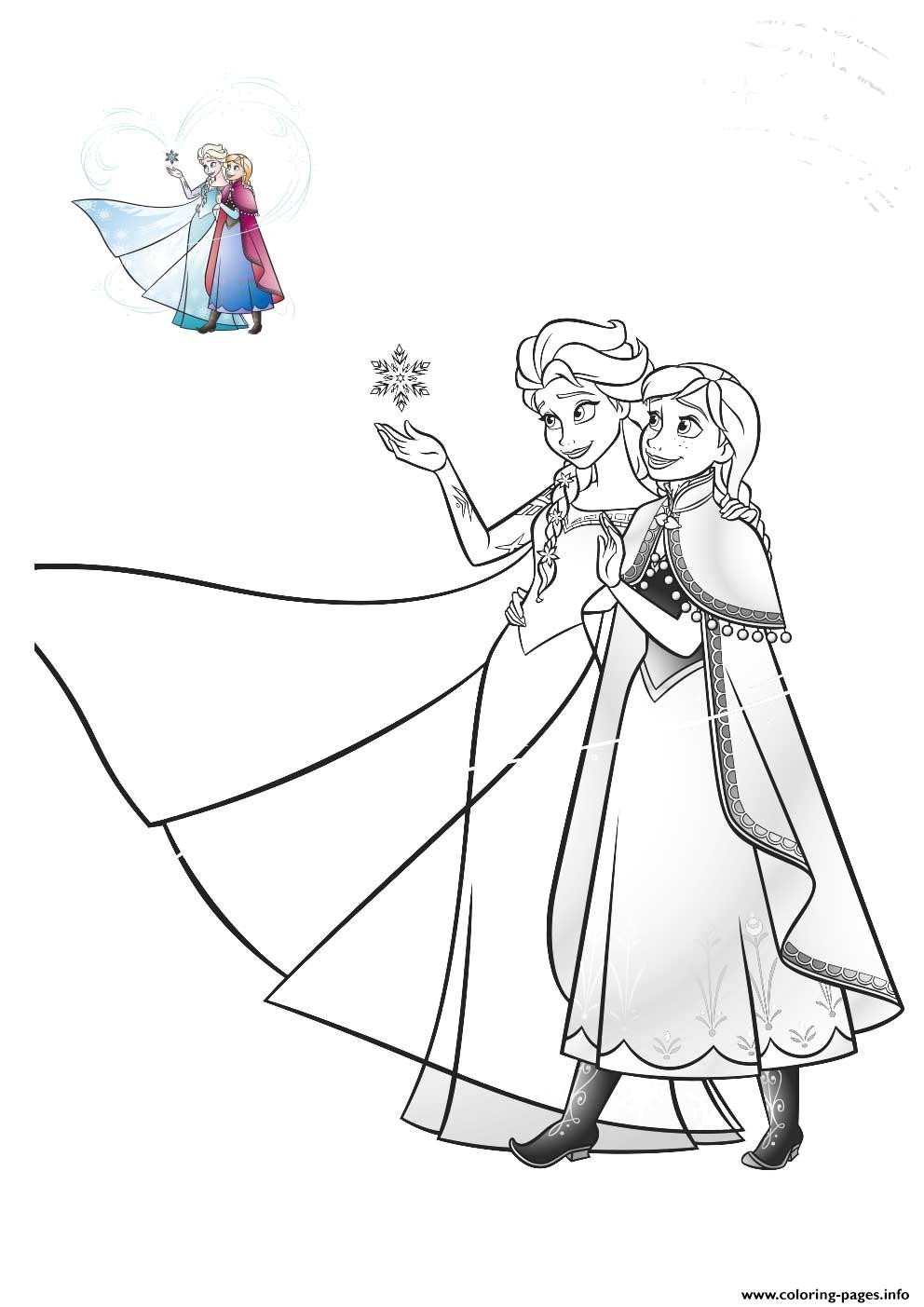 elsa anna family love frozen printable coloring pages book