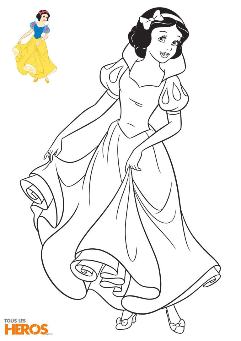 Coloriage Princesses Disney A Imprimer Gratuit Belle Dessin Kawaii