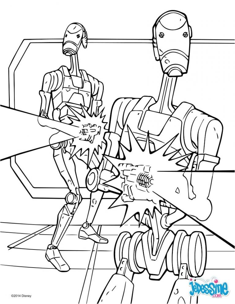 Coloriage Star Wars Droide Coloriages Les Droïdes De Bat Fr Hellokids