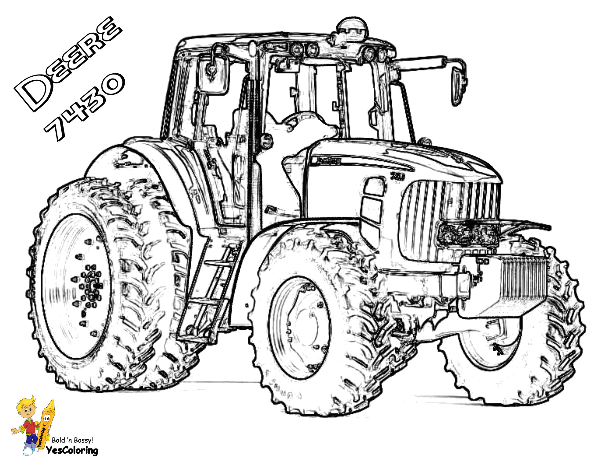 Coloriage Tracteur John Deere | danieguto.net