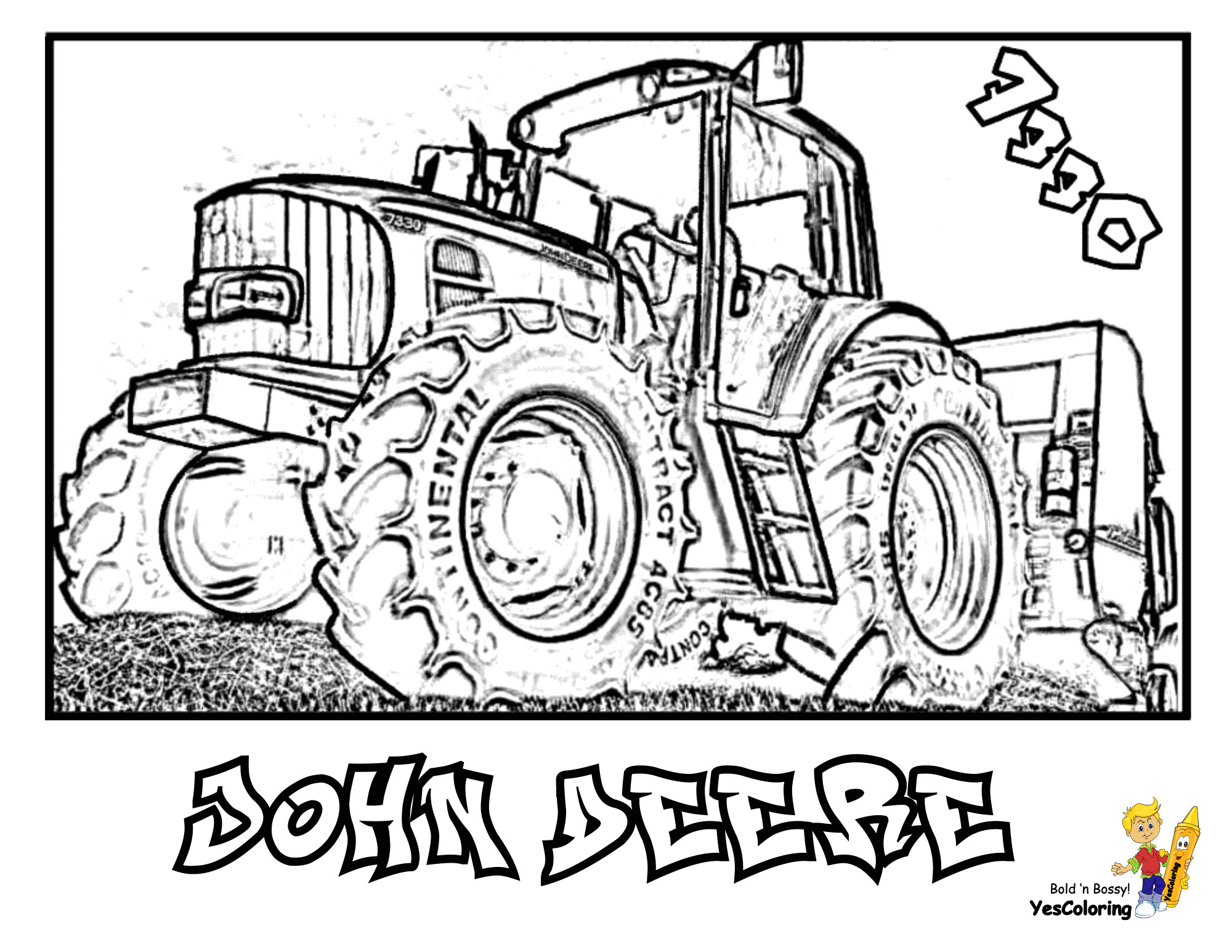 Coloriage Tracteur John Deere