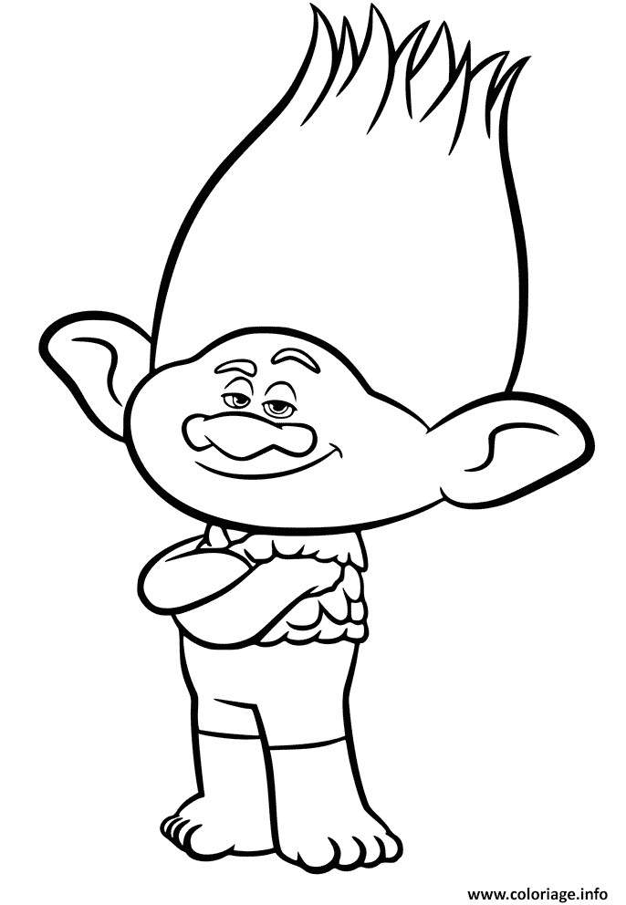 branch from trolls coloriage