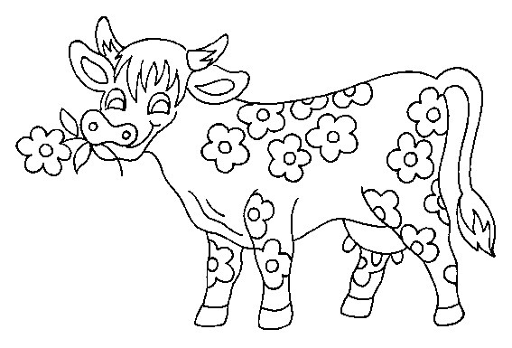 la vache fleuri