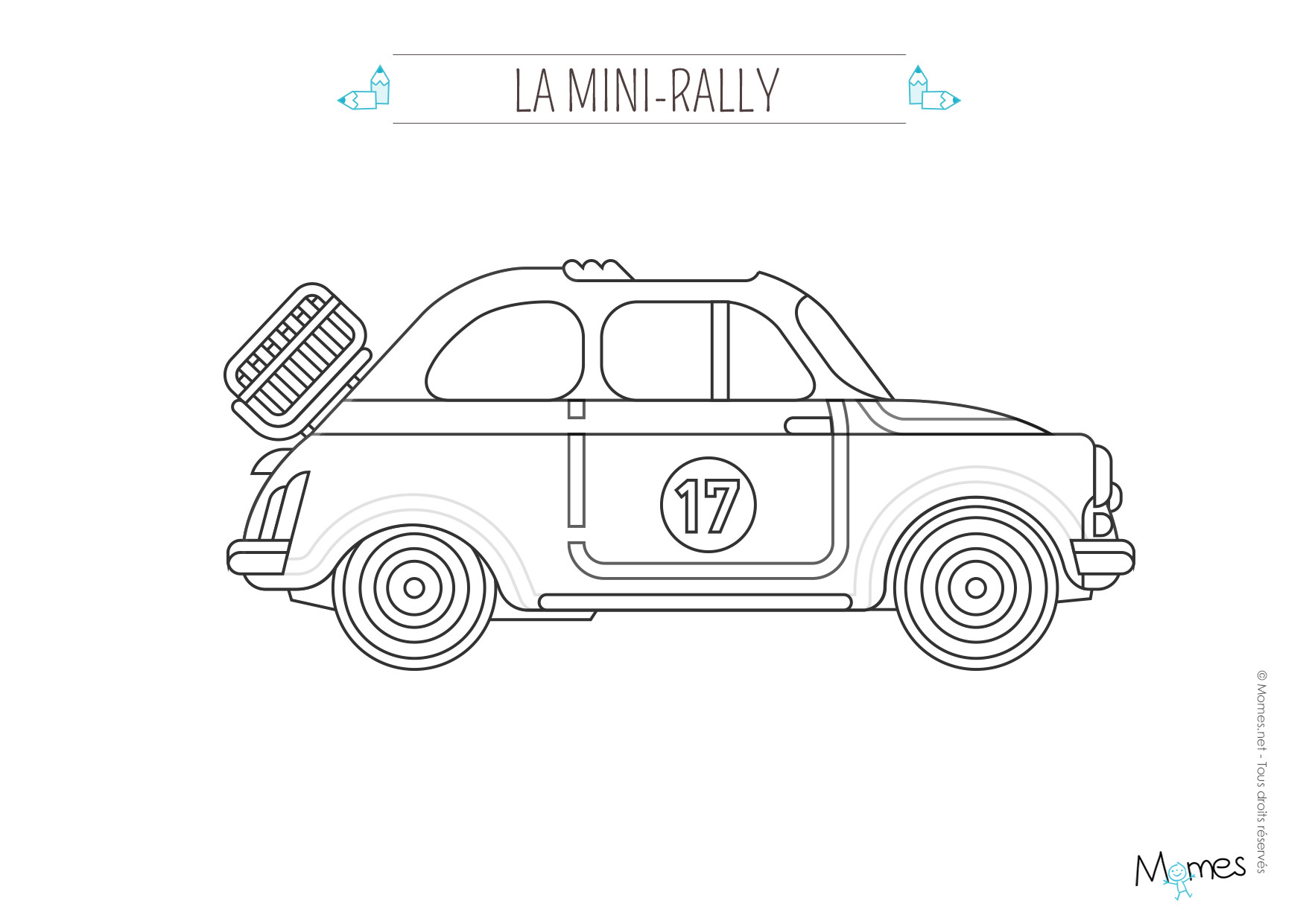 coloriage voiture mini rallye