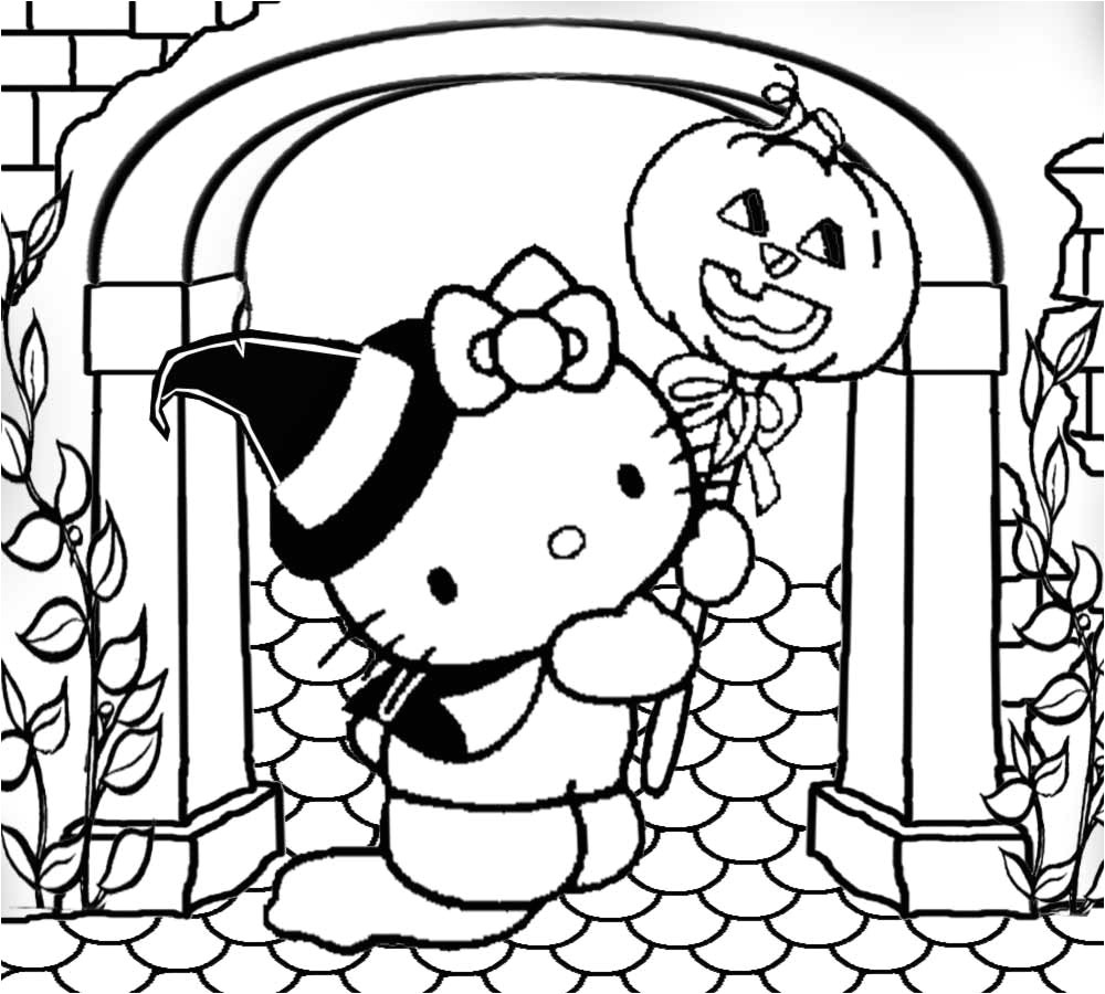 Download Hello Kitty Halloween Coloriage | danieguto.net