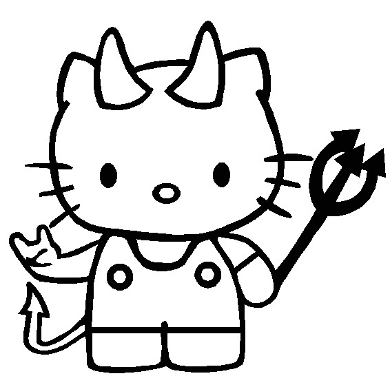 hello kitty halloween coloring pages