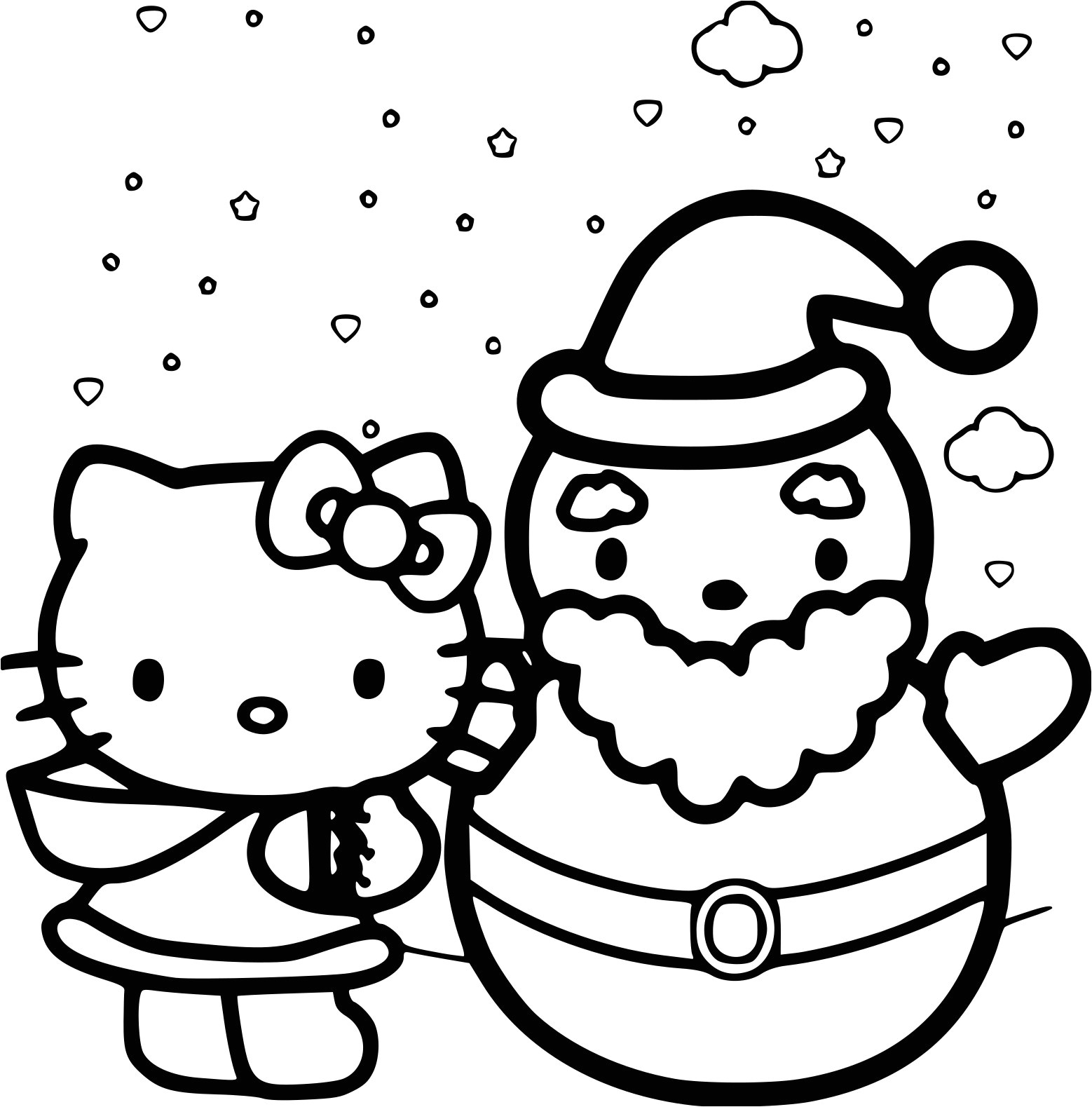 15 coloriage hello kitty noel