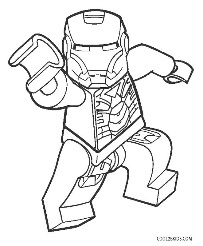 lego iron man coloring pages