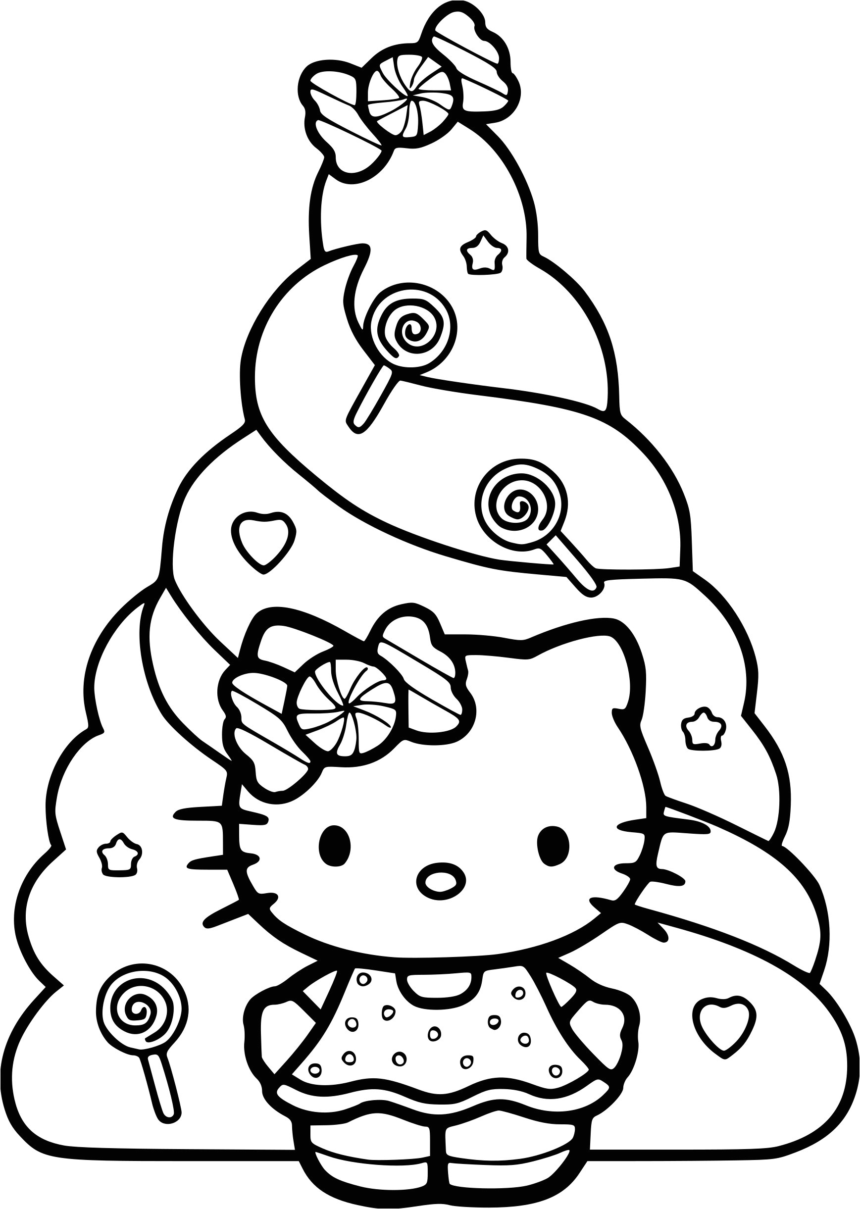 nouveau hello kitty danseuse coloriage