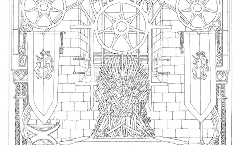game of thrones second livre de coloriage officiel en octobre