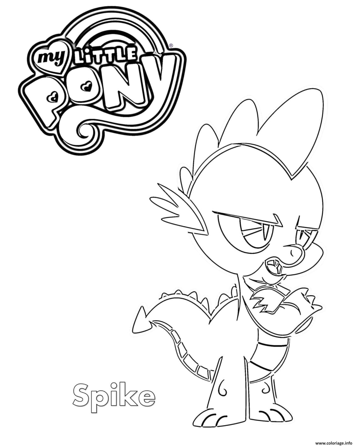 spike my little pony coloriage