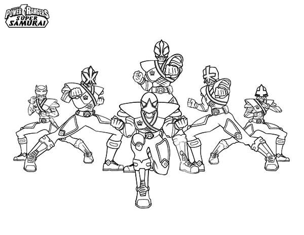 Power Rangers Super Samurai Picture Coloring Page