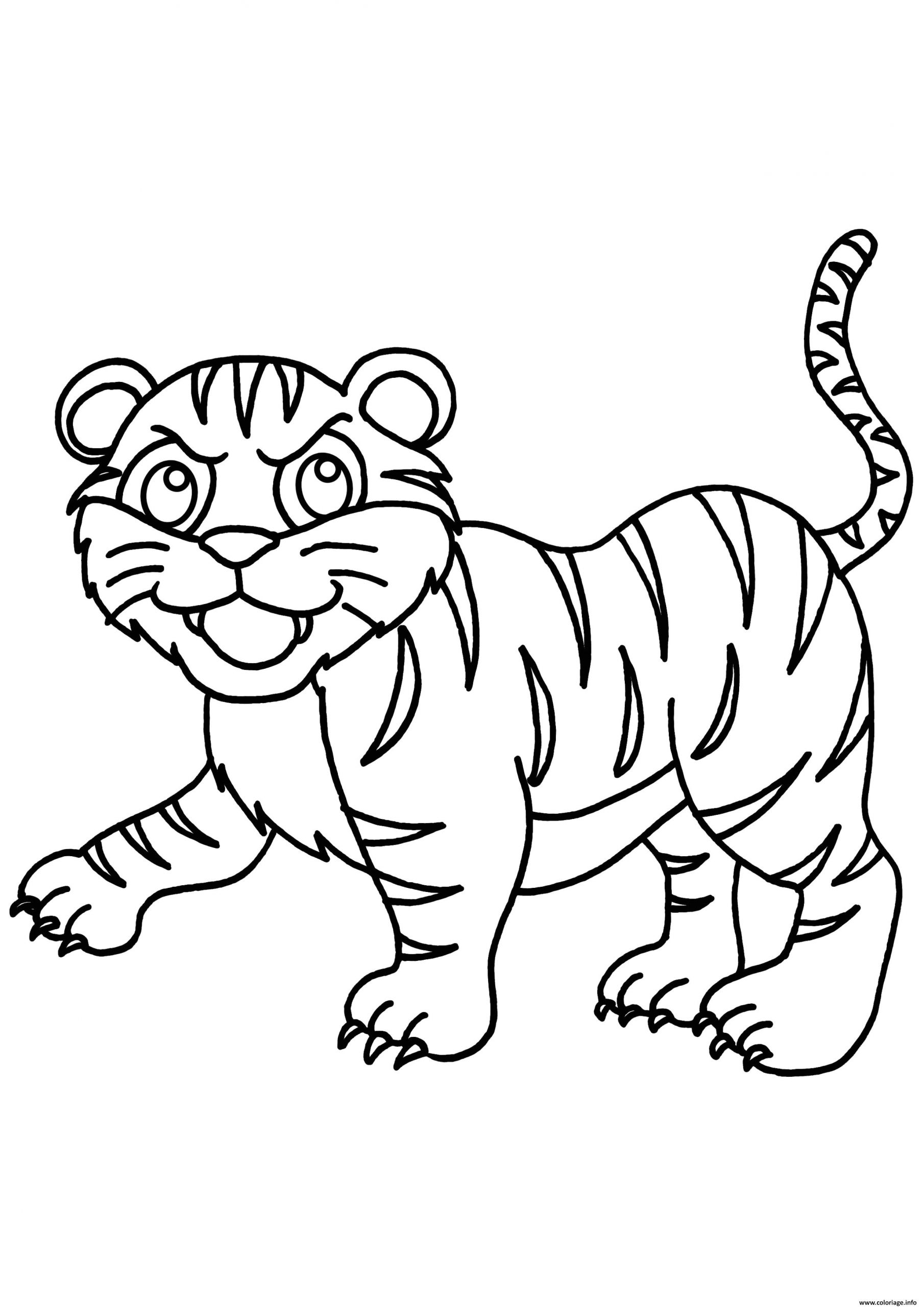 tigre de la famille panthera tigris coloriage