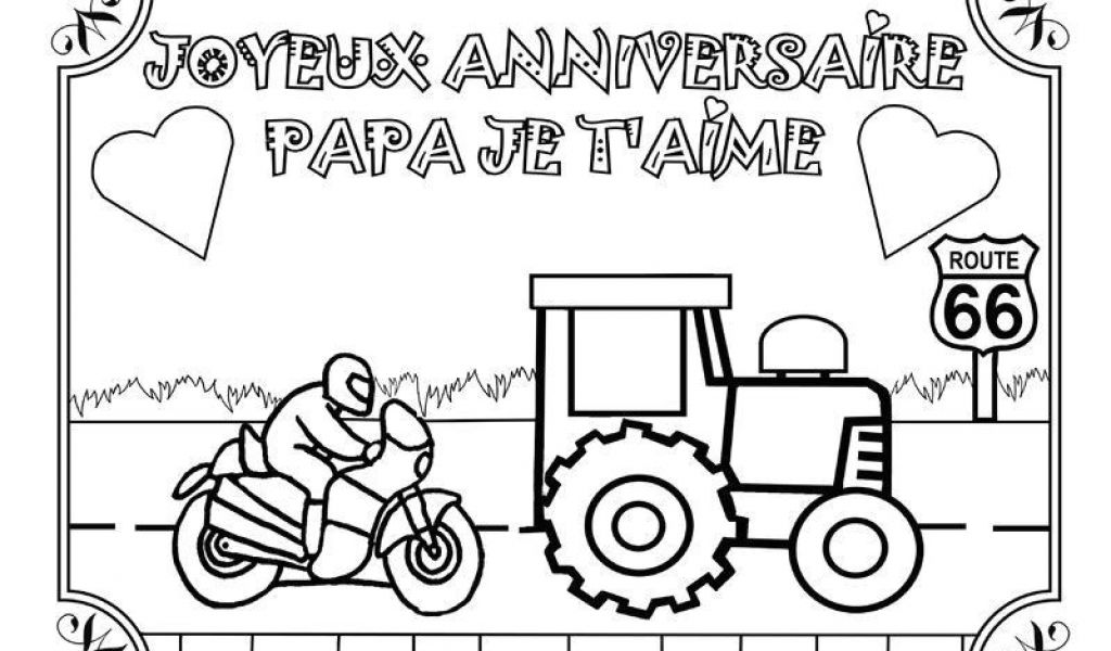 Bon Anniversaire Papa Coloriage Joyeux Anniversaire Papa A Colorier Et