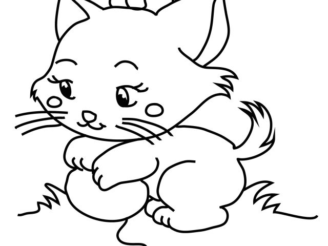 Coloriage A Imprimer Chatons Trop Mignons Dessin De Chat Trop Mignon Et