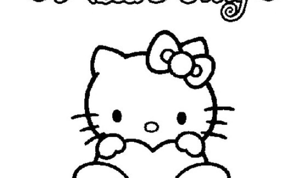 Coloriage à Imprimer Hello Kitty Coeur Coloriage A Imprimer Hello Kitty