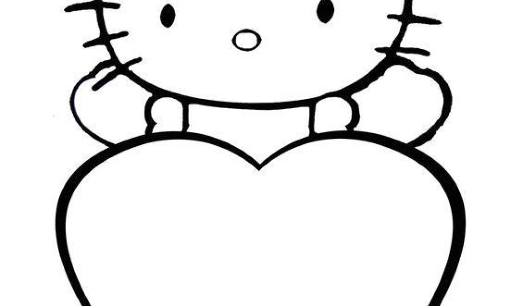 Coloriage à Imprimer Hello Kitty Coeur Coloriage Coeur Hello Kitty