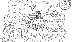 Coloriage Anti Stress Gratuit En Ligne Coloriage De Cupcake Halloween   Imprimer