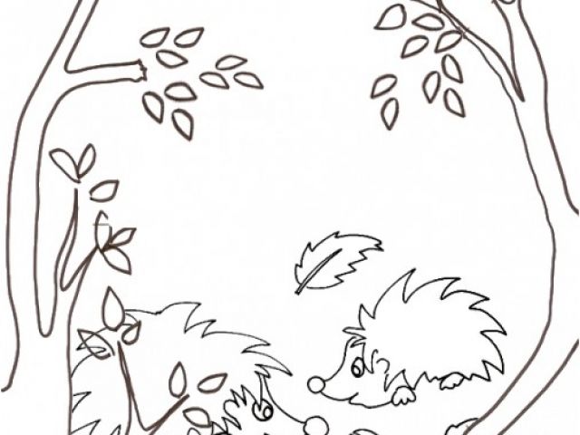 Coloriage Automne Pour Maternelle Coloriage D Un Paysage D ...