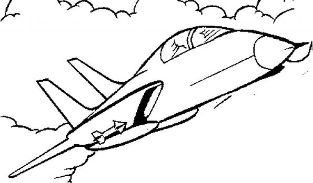 Coloriage Avion De Course Coloriage Avion De Chasse Dans Les Nuages En