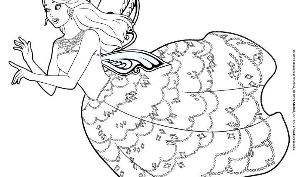 Coloriage Barbie Princesse Et La Popstar Frais Barbie ...