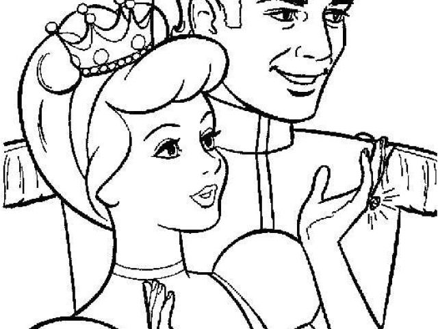 Coloriage Cendrillon Et Son Prince