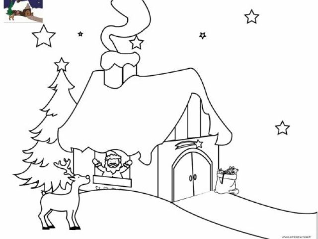 Coloriage De La Maison Du Pere Noel Coloriage La Maison Du Père Noël En