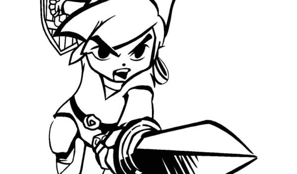 Coloriage De Link Et Zelda 53 Dessins De Coloriage Zelda à Imprimer Sur