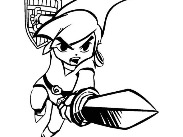 Coloriage De Link Et Zelda 53 Dessins De Coloriage Zelda à Imprimer Sur