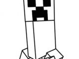 Coloriage De Minecraft Creeper Herobrine with Sword Coloring Page