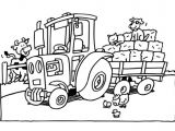 Coloriage De Tracteur Agricole A Imprimer Coloriage Tracteur Et Remorque