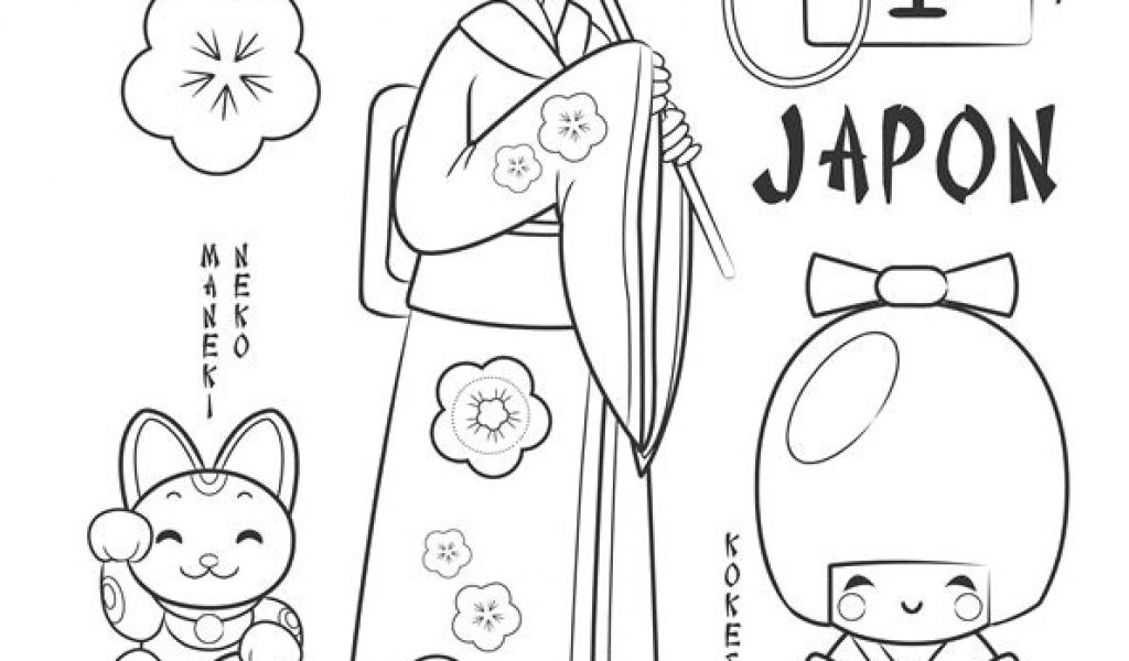 Coloriage Japonais A Imprimer 69 Best Dessins Coloriages Des Pays Du