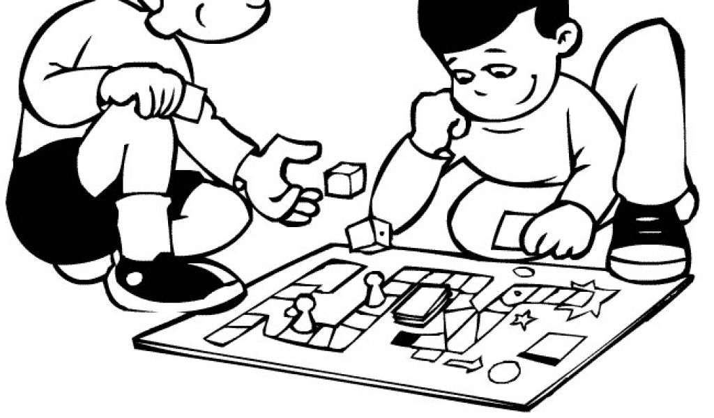 Coloriage Jeux De soci t  Dessin  Coloriage Jeux D Enfants 