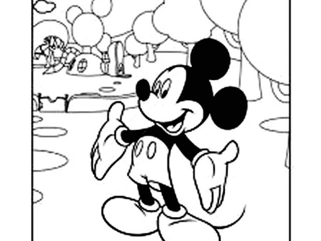 Coloriage La Maison De Mickey à Imprimer Gratuit Dessin La Maison De