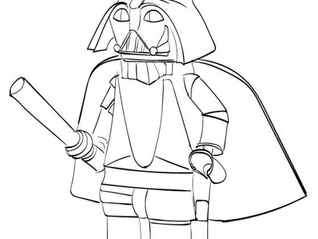 Coloriage Lego Dark Vador