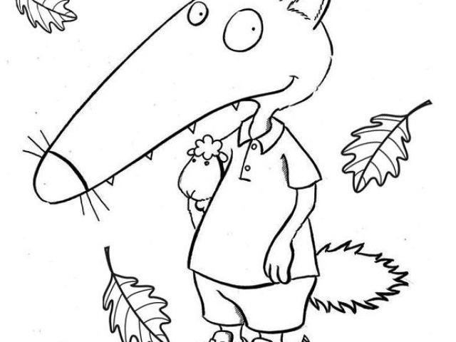 Coloriage Loup Auzou Automne Coloriage Loup Automne Coloring Pinterest