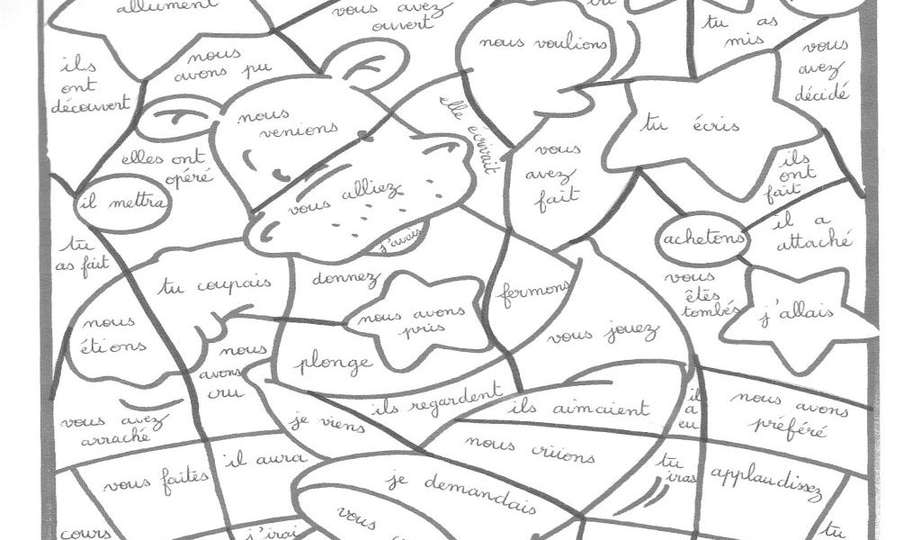 Coloriage Magique Ce2 Conjugaison Coloriage Magique Grammaire Ce2